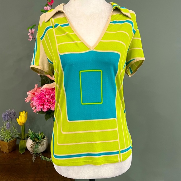 Bisou Bisou Collared Short Sleeve Top - Picture 2 of 12